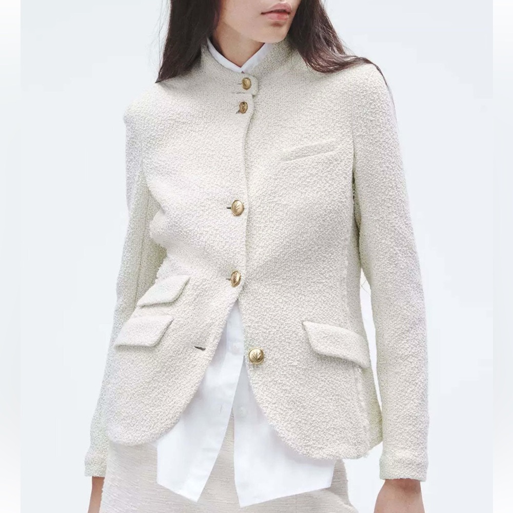 Rag & Bone Slade Ecru textured blazer size 12